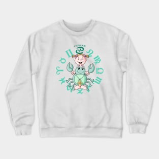 Baby Girl Zodiac Cancer Crewneck Sweatshirt